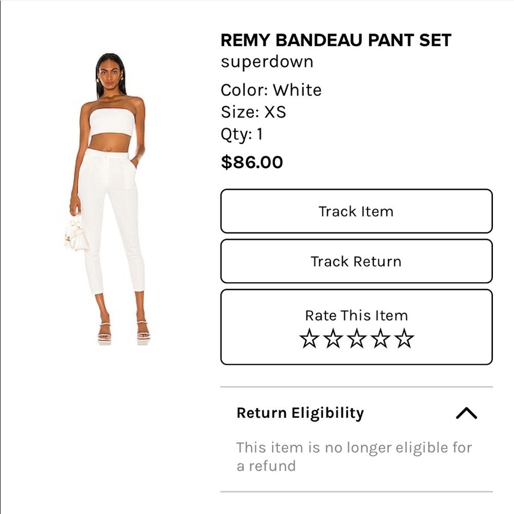 White 2 piece set. Superdown